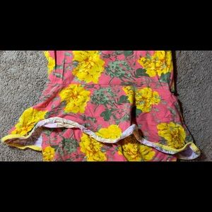 Floral, yellow, pink Medium Monteau dress